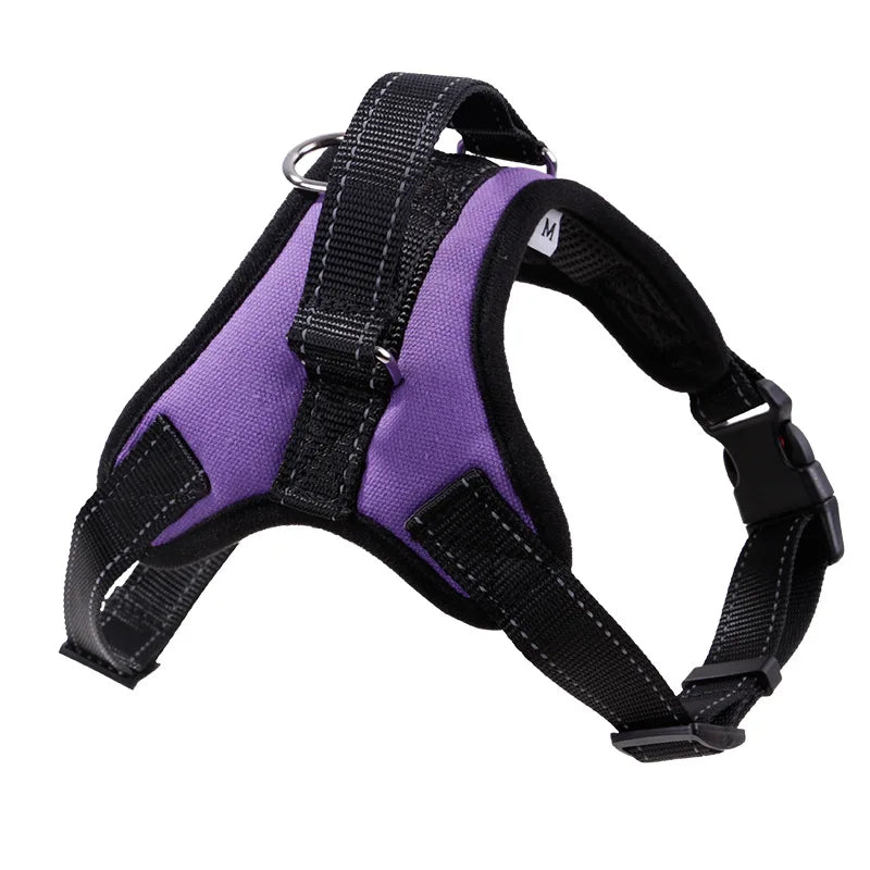 Heavy-Duty Adjustable Nylon Dog Harness – Secure, Comfortable & Reflective