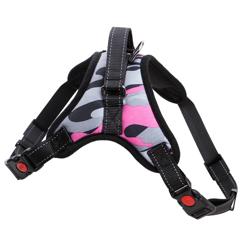 Heavy-Duty Adjustable Nylon Dog Harness – Secure, Comfortable & Reflective