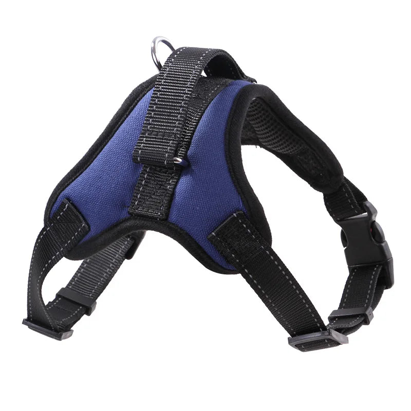 Heavy-Duty Adjustable Nylon Dog Harness – Secure, Comfortable & Reflective