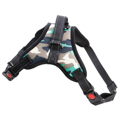 Heavy-Duty Adjustable Nylon Dog Harness – Secure, Comfortable & Reflective