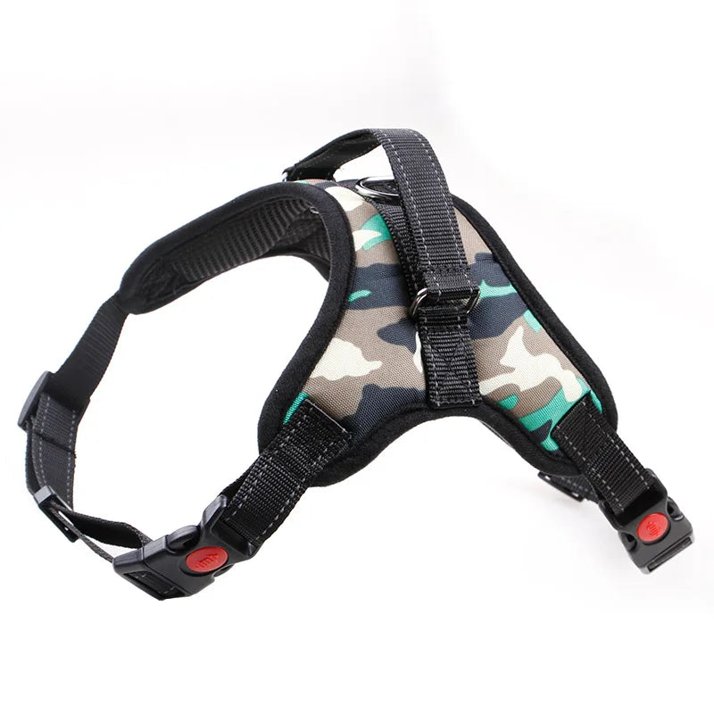 Heavy-Duty Adjustable Nylon Dog Harness – Secure, Comfortable & Reflective