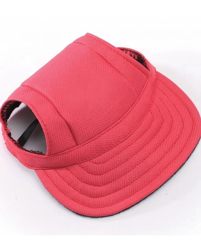 Striped Mesh Dog Sun Hat – Stylish & Protective Pet Cap