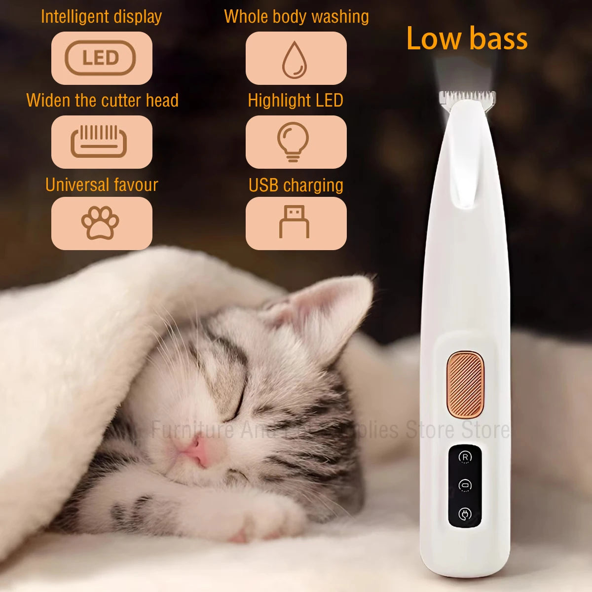Pet Paw Trimmer with LED Light - Paw World Shop™