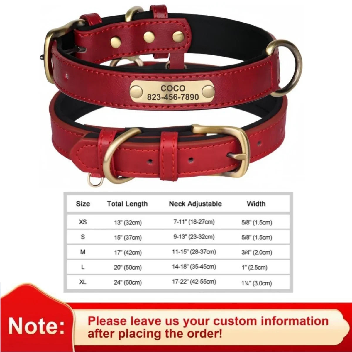 Leather Dog Collar - Paw World Shop™