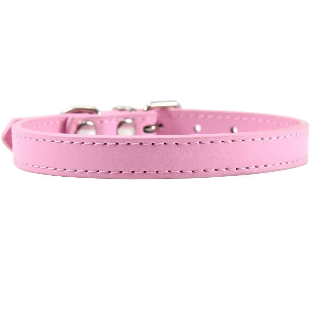 Personalized PU Leather Cat & Dog Collar – Stylish, Comfortable & Adjustable