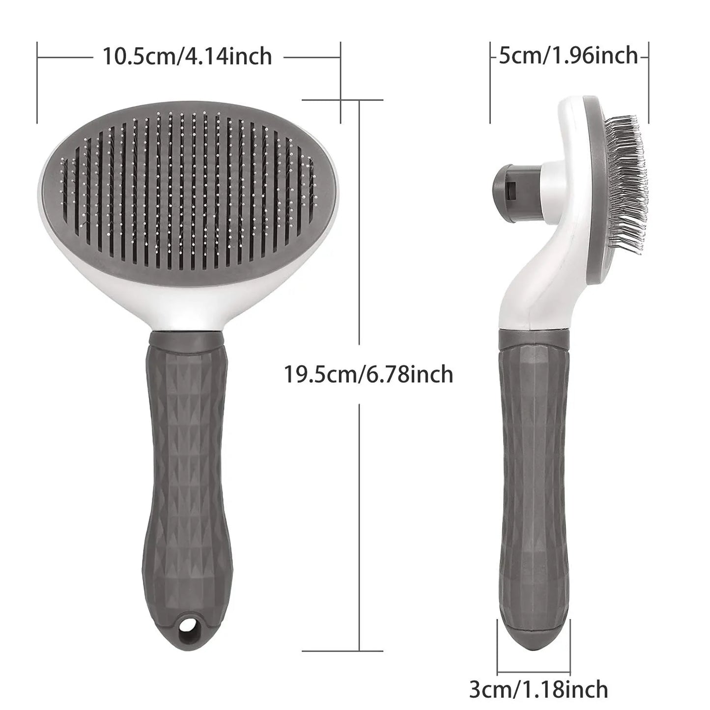 Stainless Steel Pet Grooming Brush – Effective Shedding & Grooming Tool