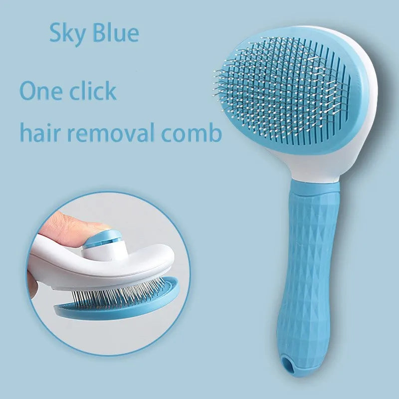 Self-Cleaning Slicker Brush – Effortless Grooming & Shedding Control