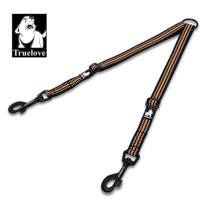 Truelove No-Tangle Double Dog Leash – Reflective, Adjustable & Strong