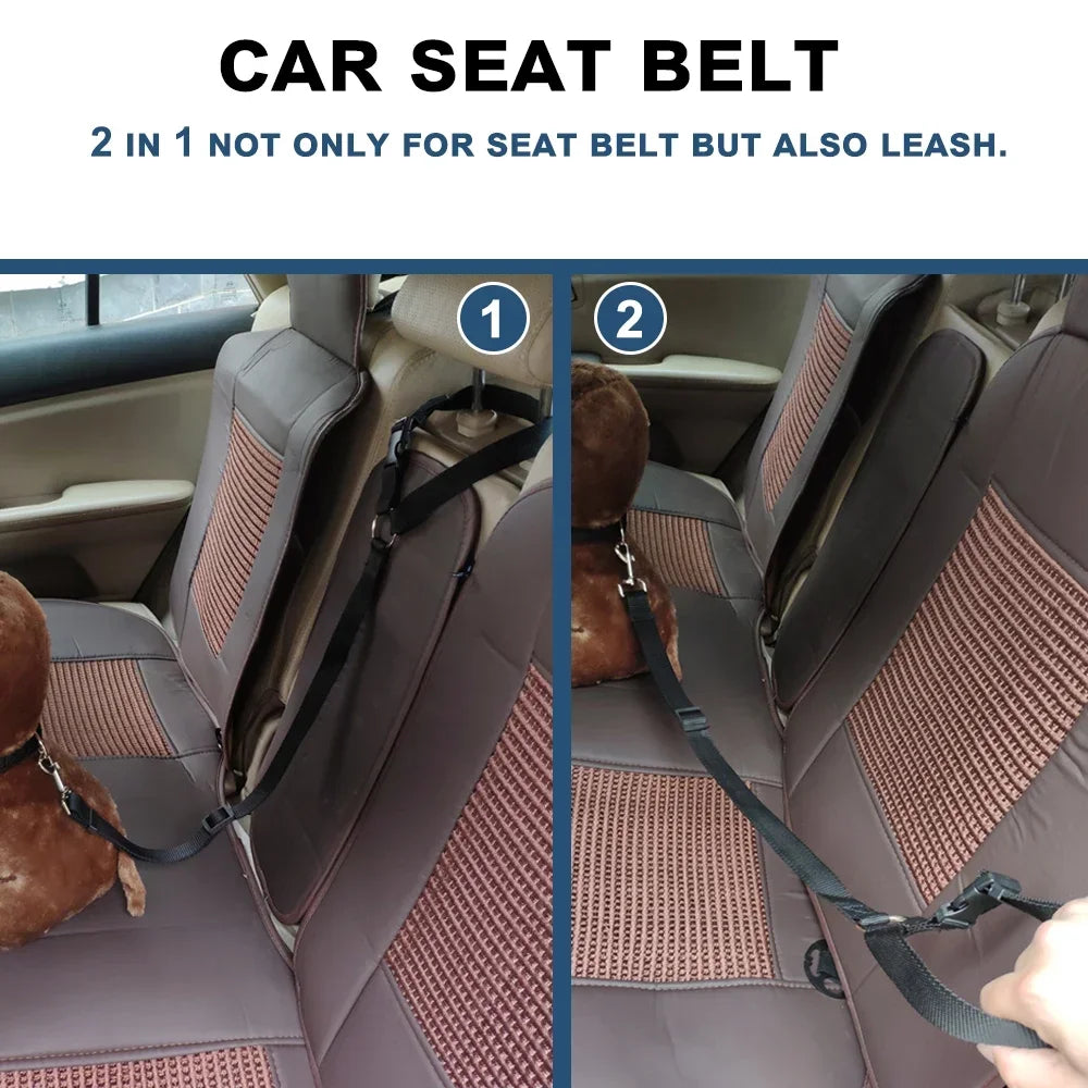 Two-in-one Pet Car Seat Belt - Paw World Shop™