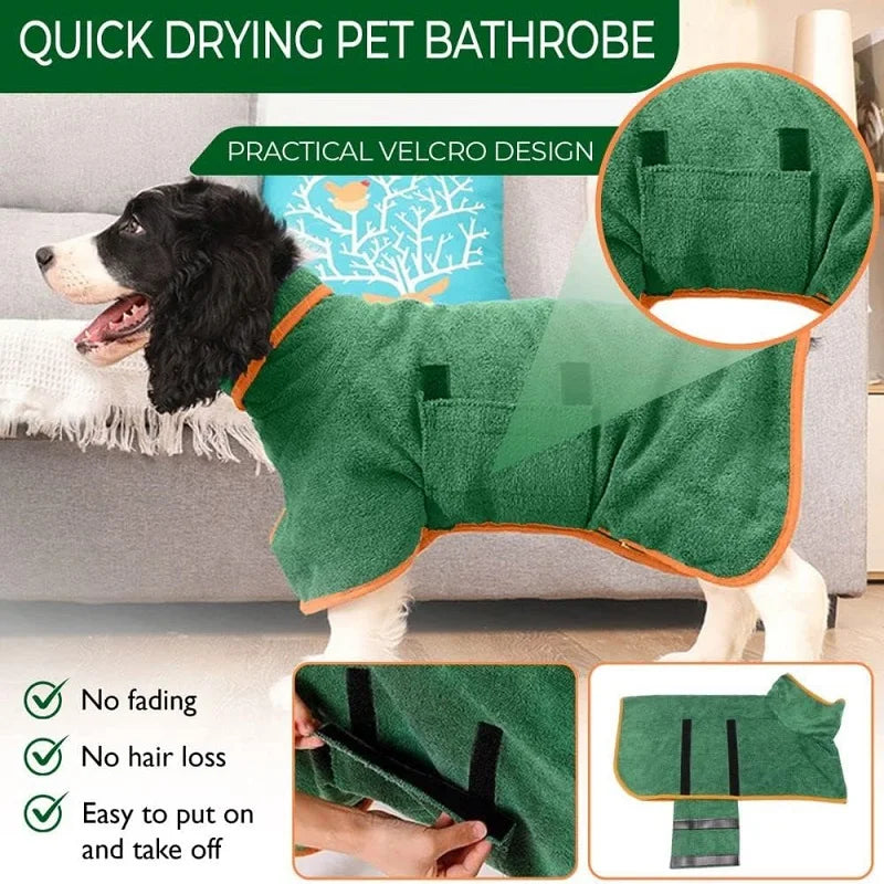 Dog Bathrobe Towel - Paw World Shop™