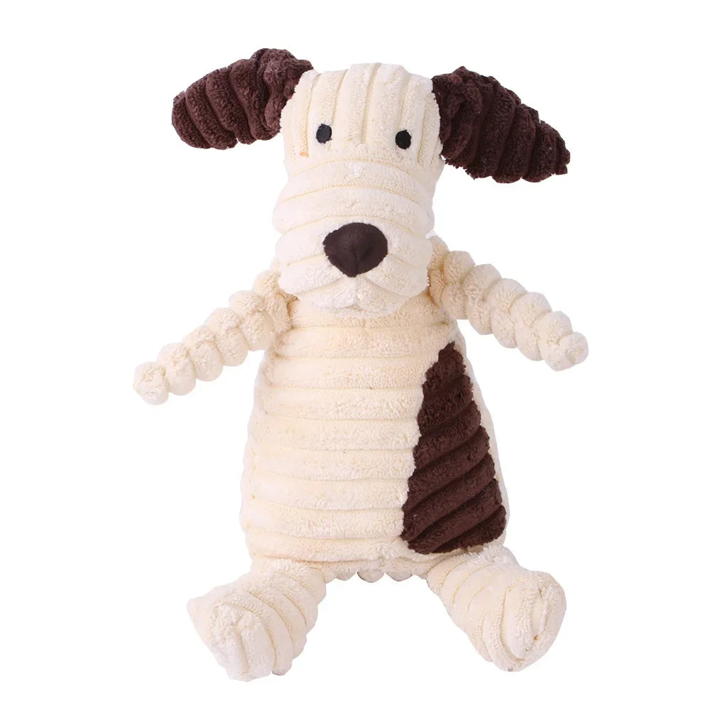 Squeaky Plush Dog Toy – Durable, Soft & Interactive