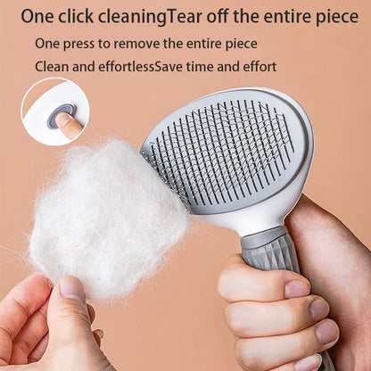 Self-Cleaning Slicker Brush – Effortless Grooming & Shedding Control