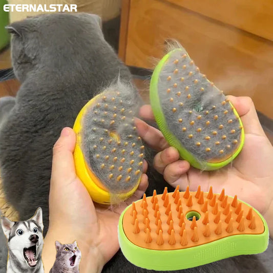 Multifunctional Cat Steam Brush – Grooming & Massaging Tool for Healthy Fur