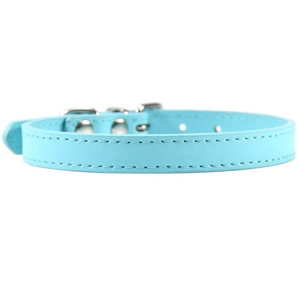 Personalized PU Leather Cat & Dog Collar – Stylish, Comfortable & Adjustable