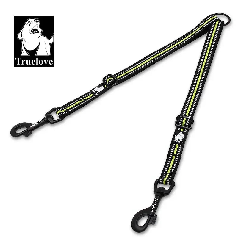 Truelove No-Tangle Double Dog Leash – Reflective, Adjustable & Strong