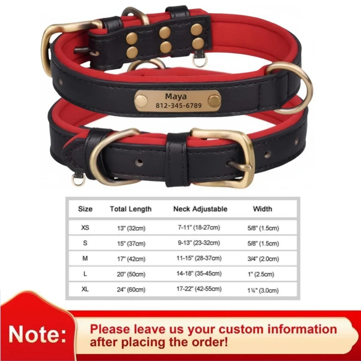 Leather Dog Collar - Paw World Shop™