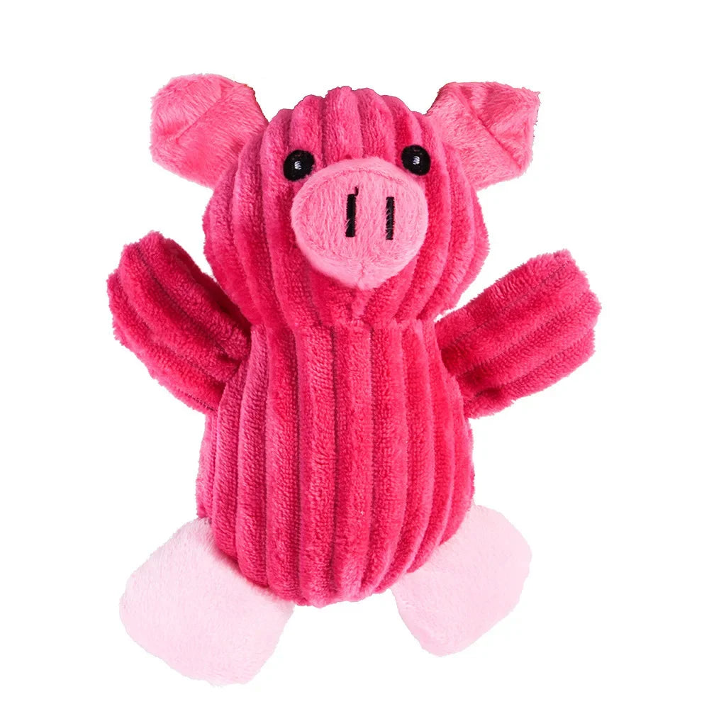 Squeaky Plush Dog Toy – Durable, Soft & Interactive