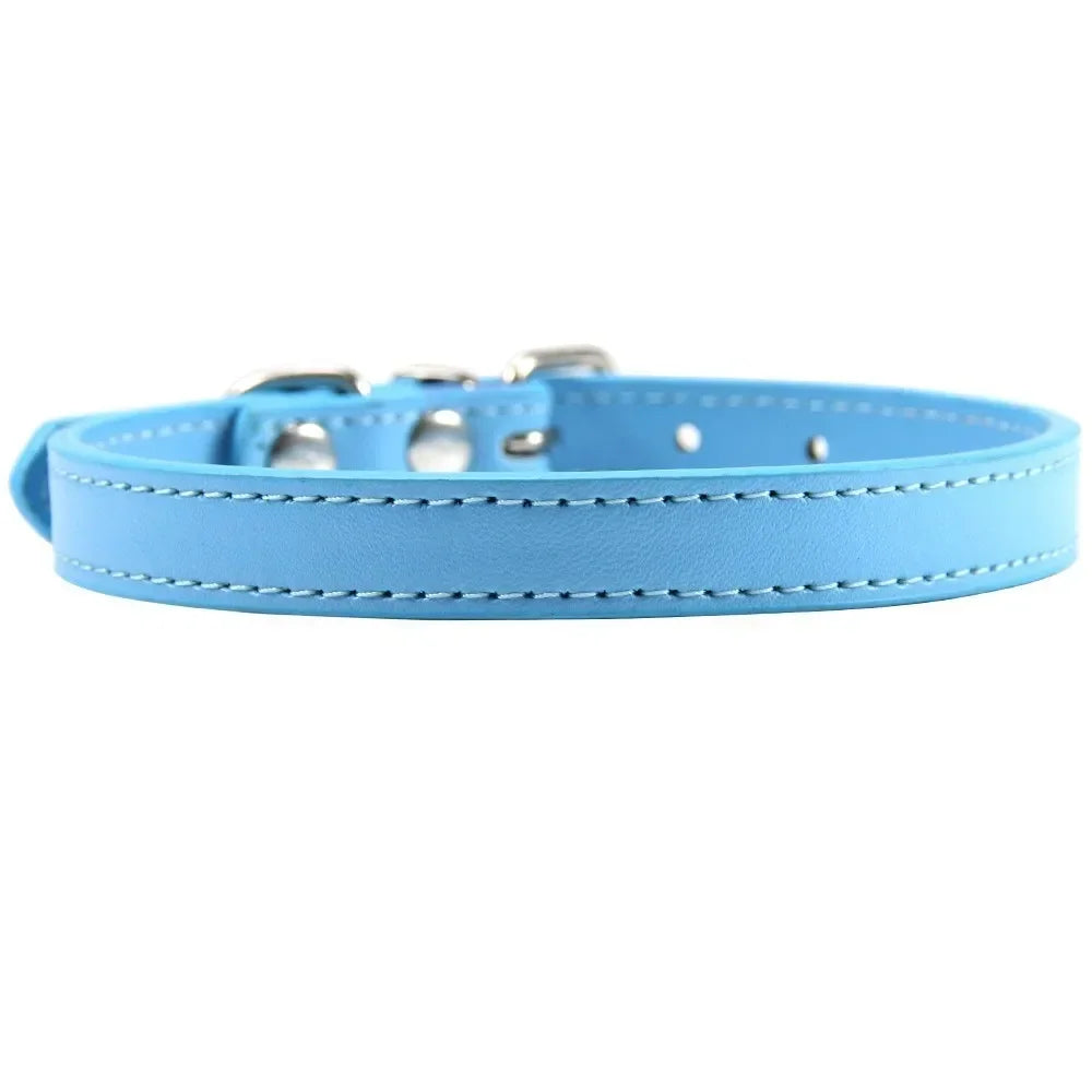 Personalized PU Leather Cat & Dog Collar – Stylish, Comfortable & Adjustable