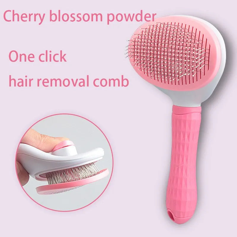 Self-Cleaning Slicker Brush – Effortless Grooming & Shedding Control