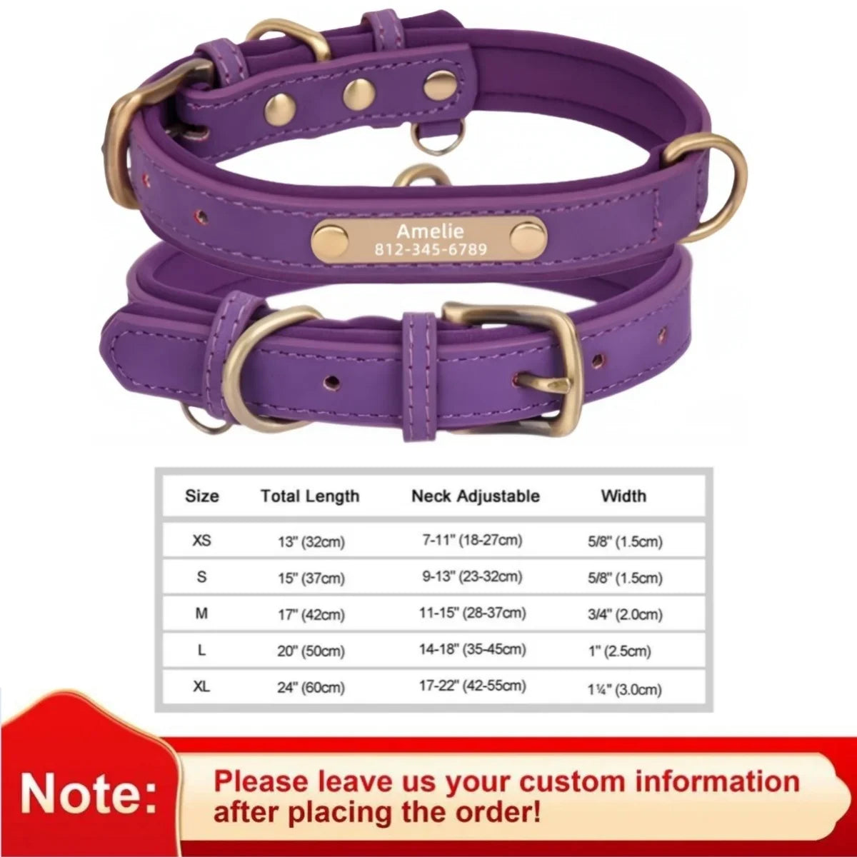 Leather Dog Collar - Paw World Shop™