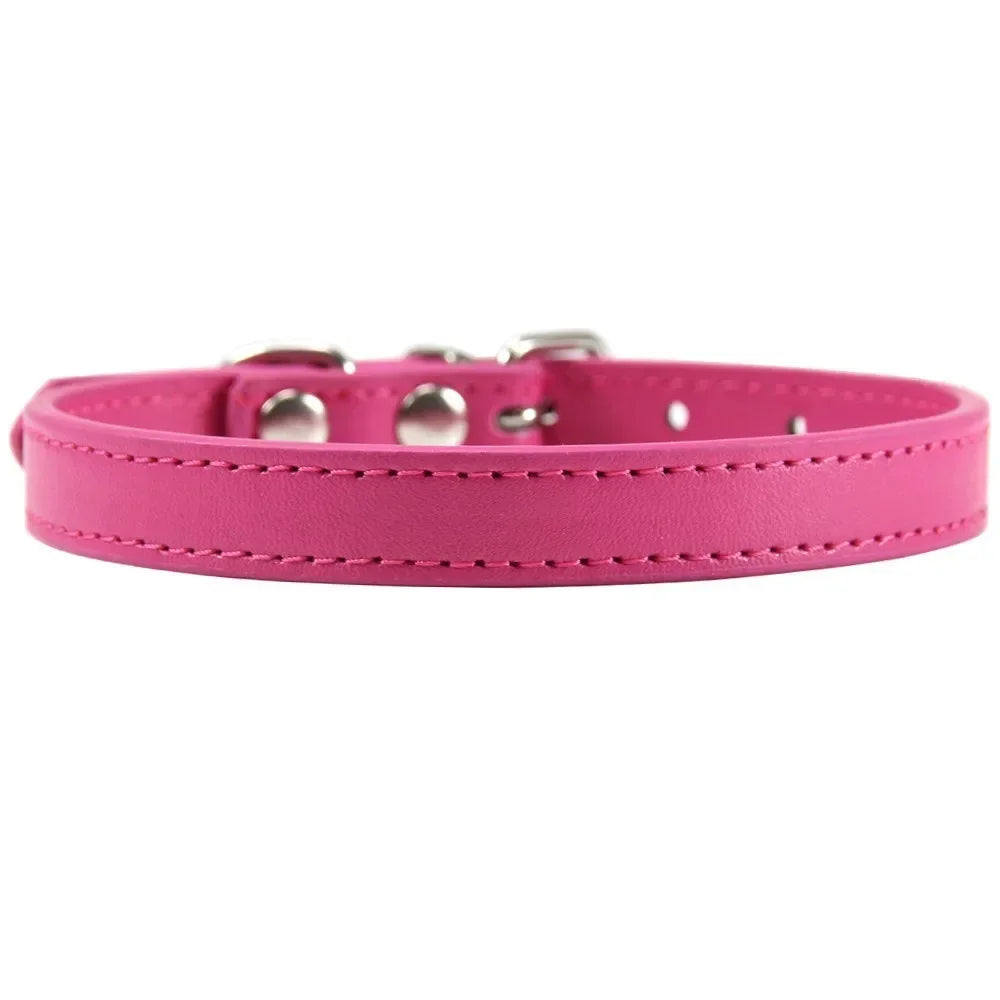 Personalized PU Leather Cat & Dog Collar – Stylish, Comfortable & Adjustable